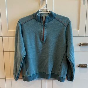 Men’s Tommy Bahama Sweatshirt Sweater Half Zip Teal Blue Green XL
